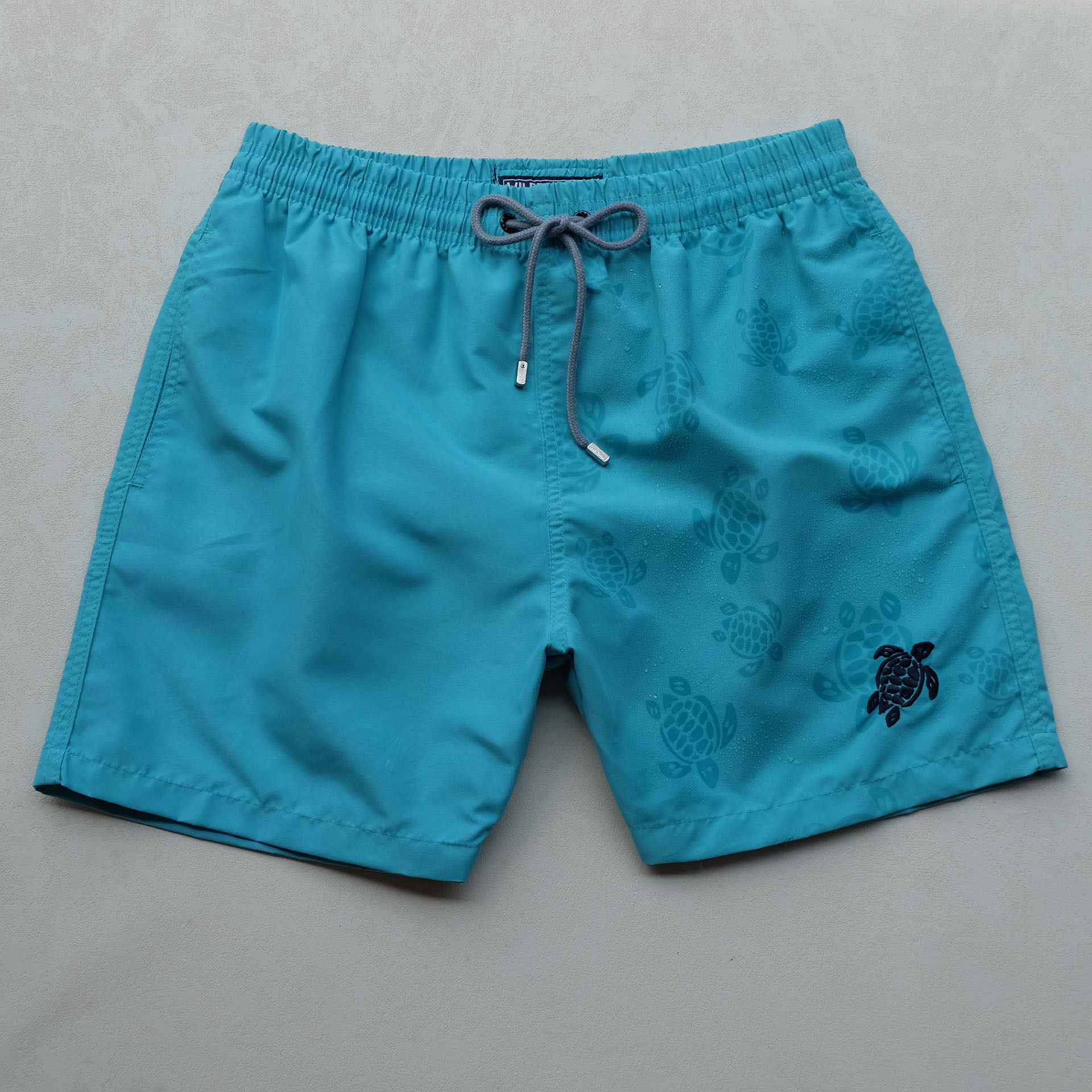 thumbnail for Turtle Vilebrequin beach pants men&#039;s quick-drying water-exposed elastic belt lining swimming trunks three-point pants