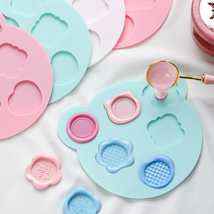 In stock new bear head silicone shaping mold fire paint seal wax grain holder ring mold cover printing tool wholesale