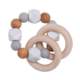 Amazon new baby beech wood bite music silicone baby grinding stick diy bracelet bite music foreign trade Toys