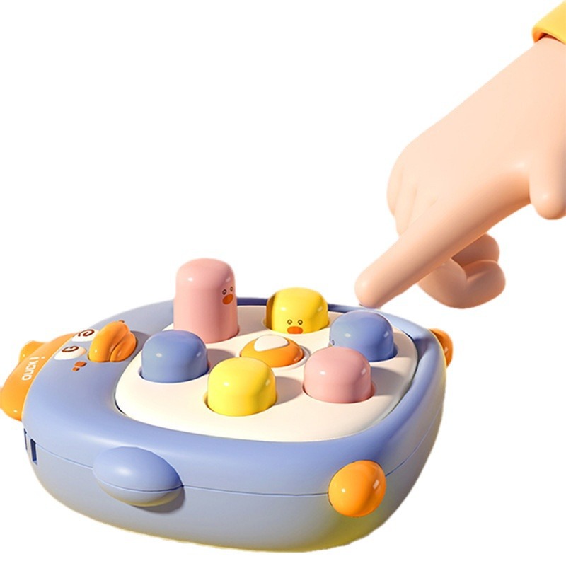 New Palm duck hamster decompression toy baby press music toddler mini cute parent-child interactive puzzle