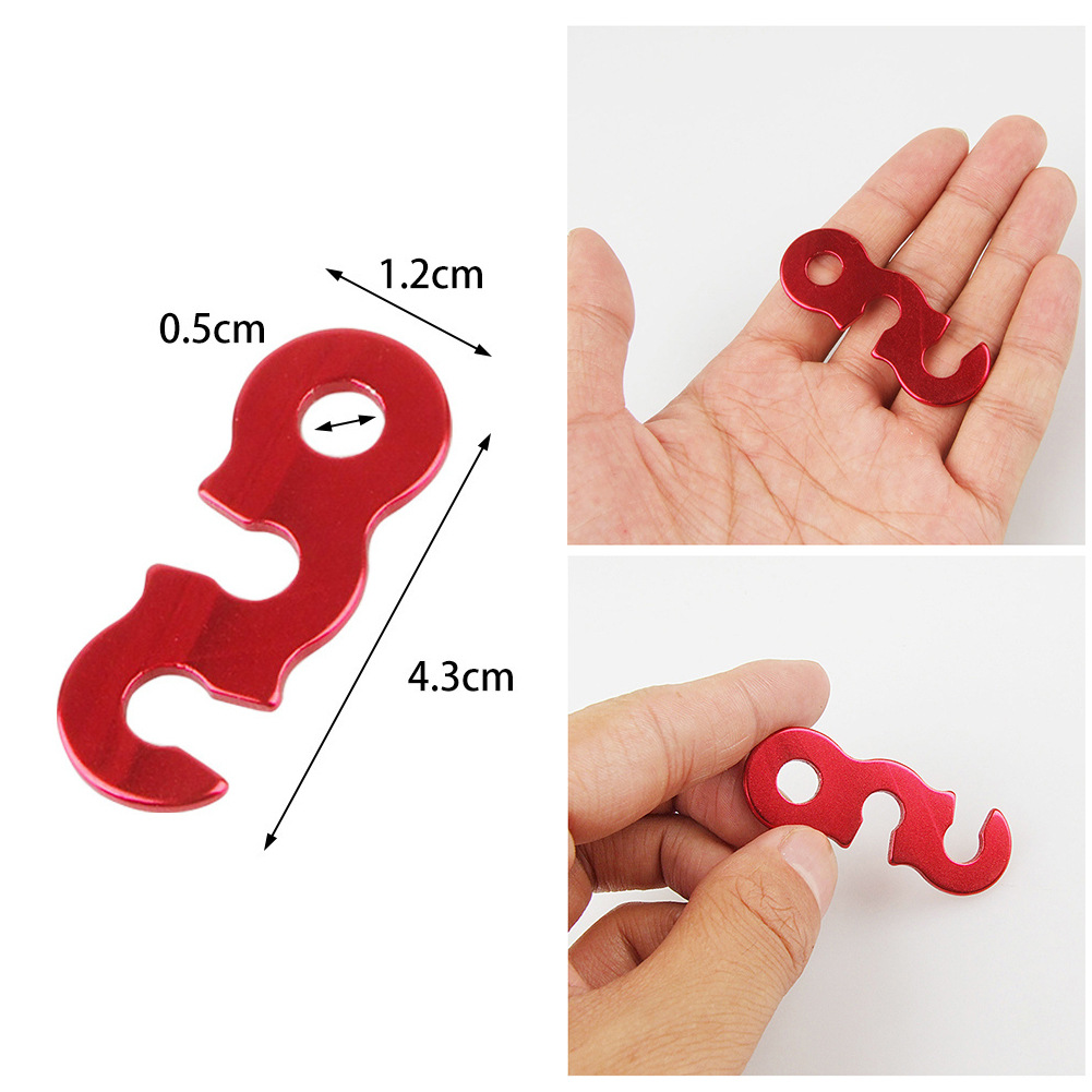 Aluminum alloy three-hole wind rope buckle fast rope multi-use tent adjustment buckle stop slip tightening umbrella rope windproof rope buckle
