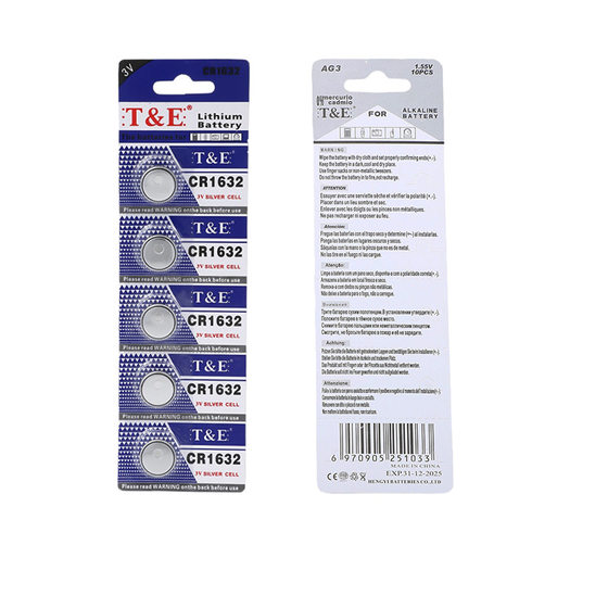 Tianyi CR1632 button battery 3V car key battery remote control battery wholesale CR2032 alkaline battery