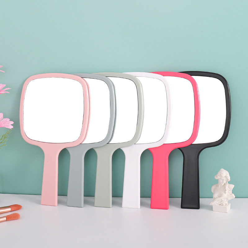 Handle mirror handheld mirror portable makeup mirror HD mirror beauty salon tattoo mirror factory direct sales can be printed logo