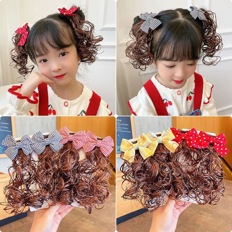 かわいい子供の弓のヘアクリッププリンセスかつらヘアアクセサリー女の子のためのかわいいヘアピンパフォーマンス帽子子供のヘアクリップ|undefined