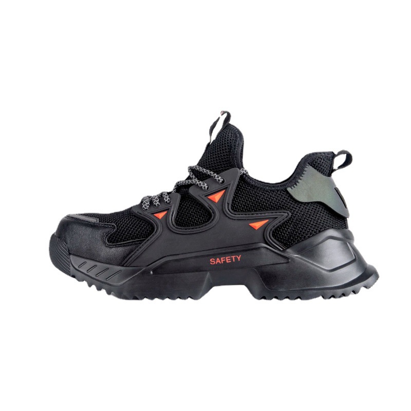 Labor Protection Shoes Four Seasons Men's Lightweight Breathable Anti-smashing Anti-puncture Wear-resistant Work Shoes Non-slip Safety Protective Shoes