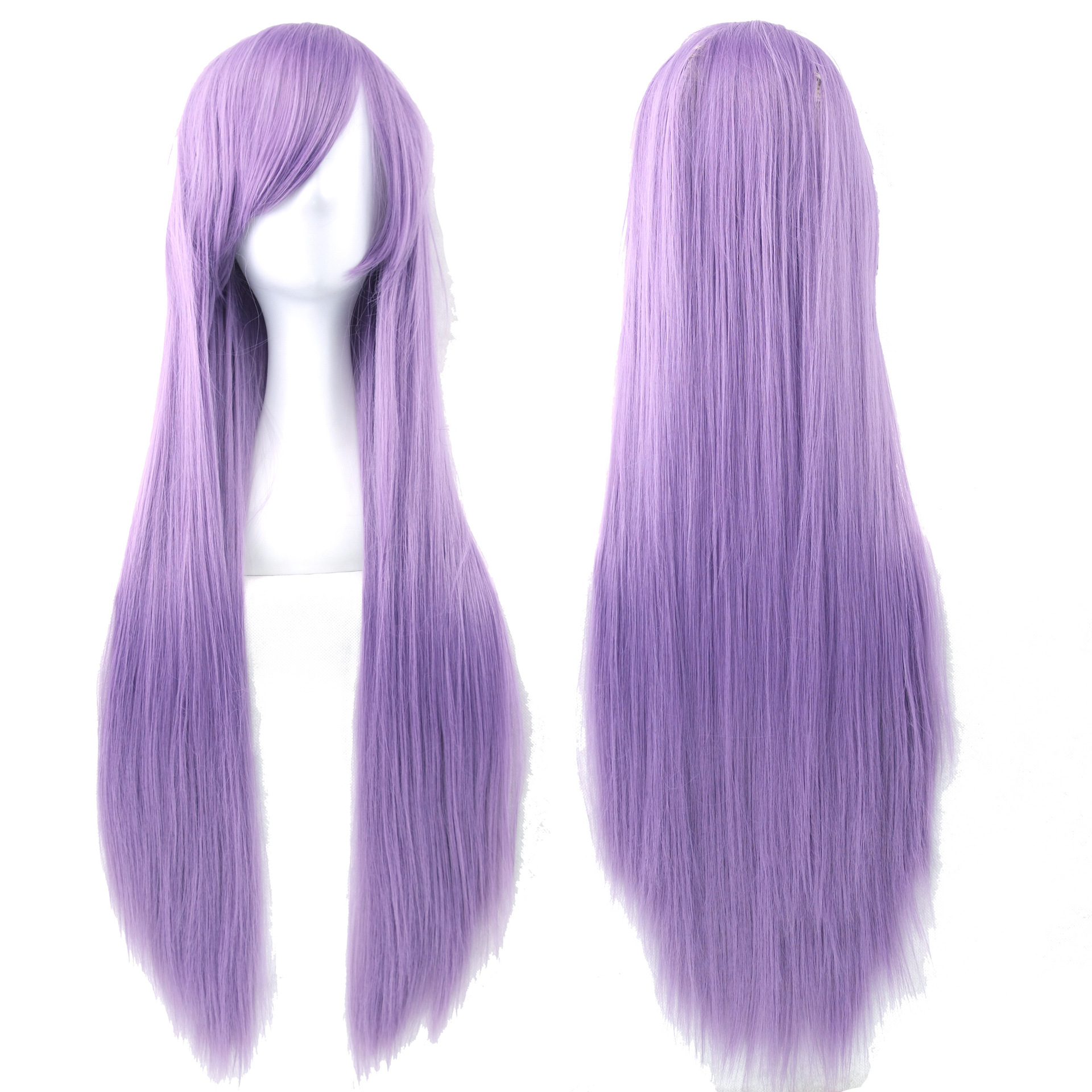 Universal cosplay wig anime cos wig color long straight hair headgear 80cm high temperature silk wig