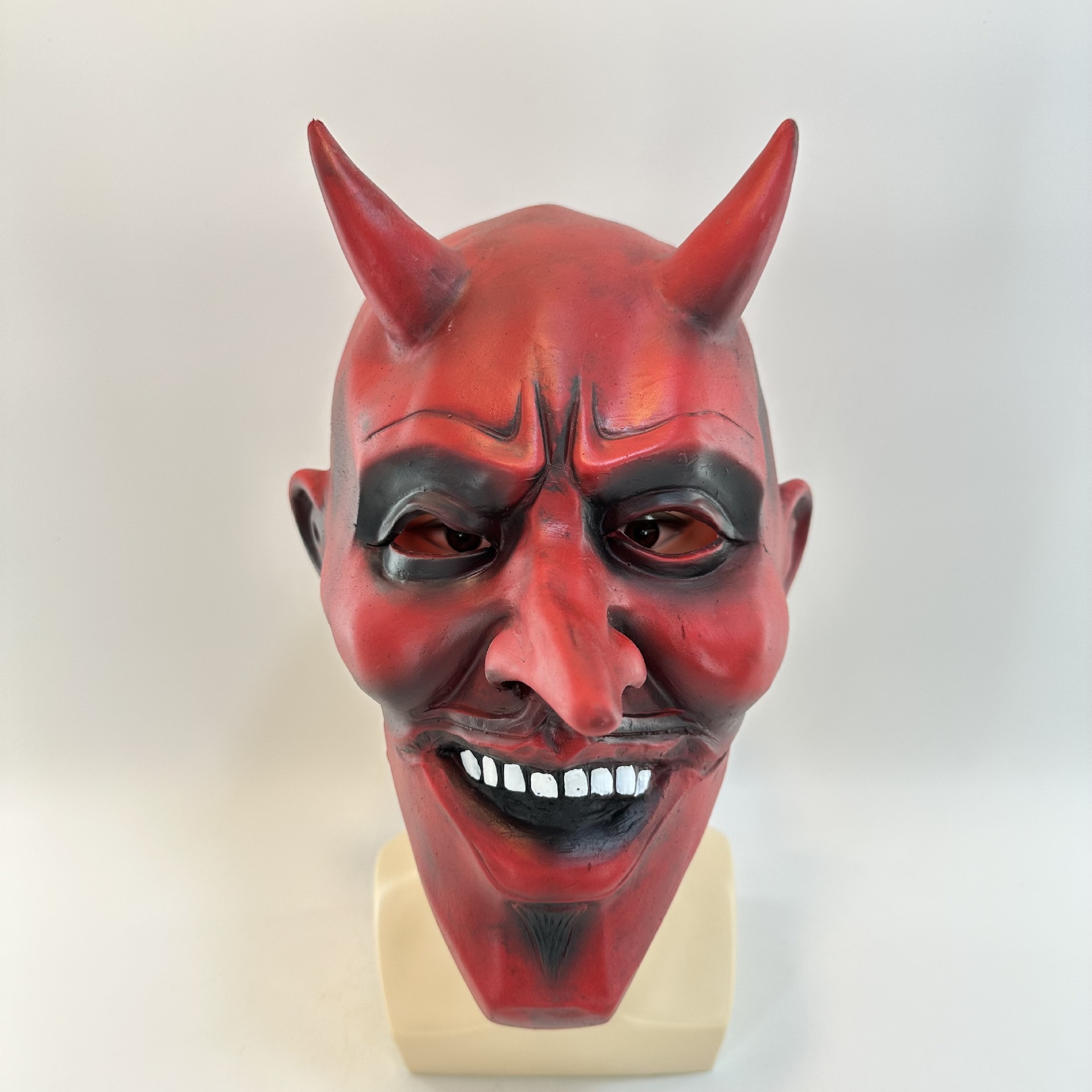 萬聖節鬼臉面具cosplay手套紅色魔王惡魔搞笑假面化妝舞會道具