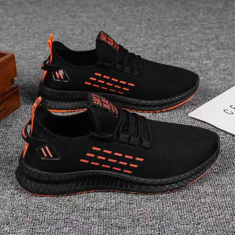 2021 spring and summer new fly woven men's shoes Korean trend casual breathable mesh sneakers men's a generation of hair