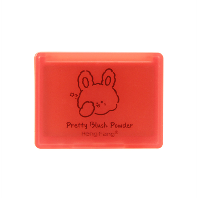 Hengfang cute bear delicate blush natural nude makeup color monochrome matte repair Rouge eye shadow plate student female makeup