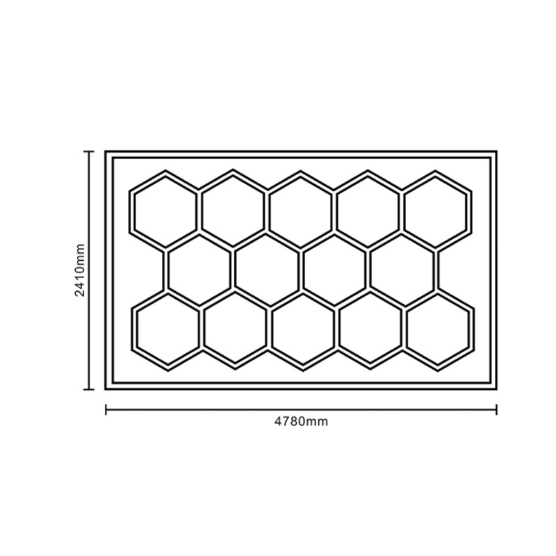 Car wash shop honeycomb lamp beauty station lamp film dust-free workshop light car wash shop modeling light car wash shop