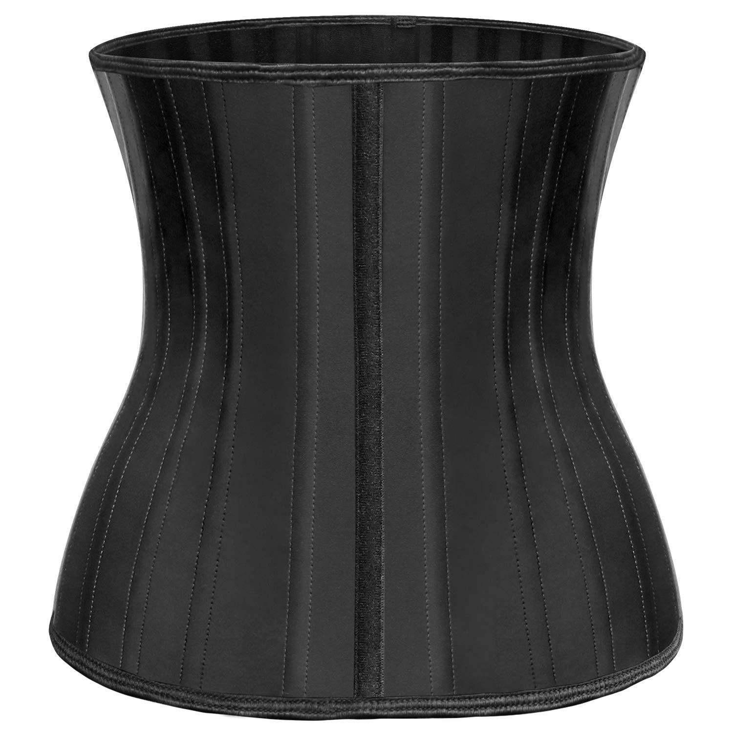3-row 16-button 2-layer matte glossy latex corset corset25 steel bone waist trainer plastic