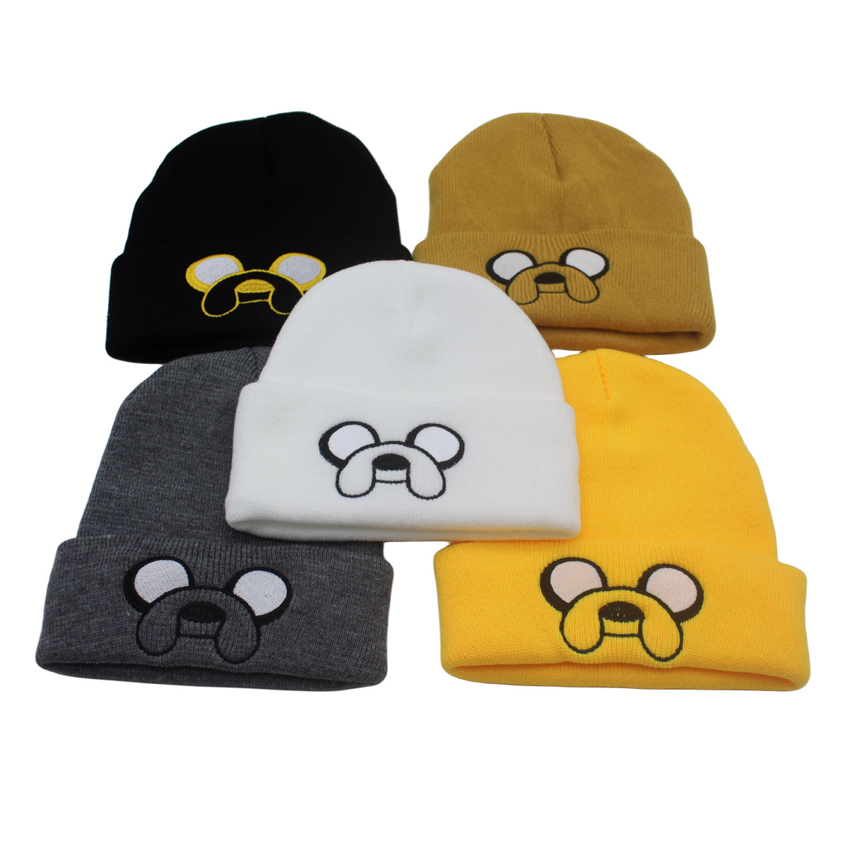 Cross-border new Adventure Time cartoon knitted hat European and American Adventure live treasure Jake pullover wool