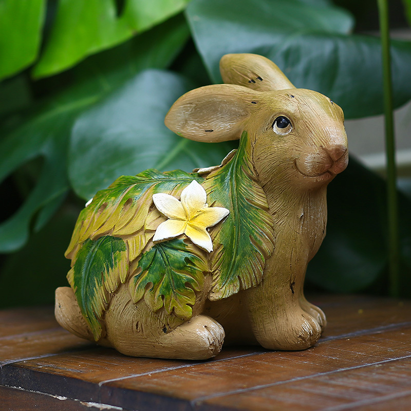 Garden Ornaments Tortoise Rabbit Cat Courtyard Decoration Ornaments Courtyard Gardening Decorations Creative Outdoor Landscaping Arrangement