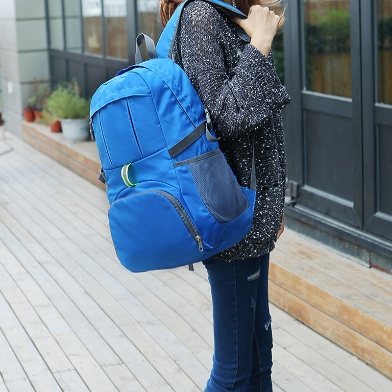 Large Capacity Outdoor Folding Bag Printing Logo Unisex Travel Backpack Mountaineering Bag Foldable Backpack Skin