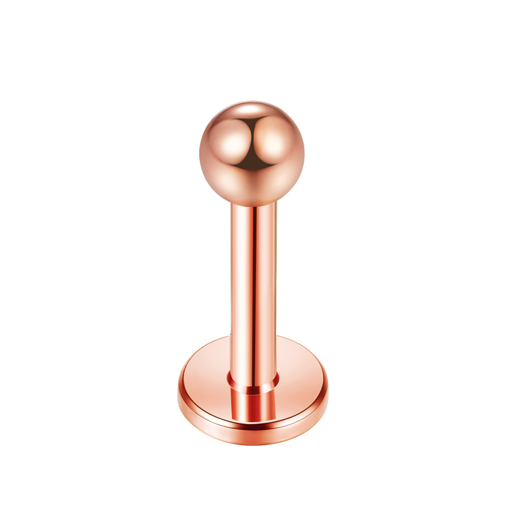 In stock 10 stainless steel lip nails suit electroplated rose gold piercing jewelry small ear studs Amazon body piercing