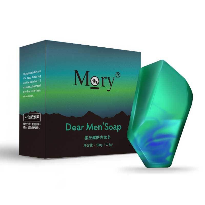 Explosions Aurora Two-color Colognie Water Soap genuine goods Mite Removal Soap Moisturizing Oil Control Men's Handmade Soap Wholesale