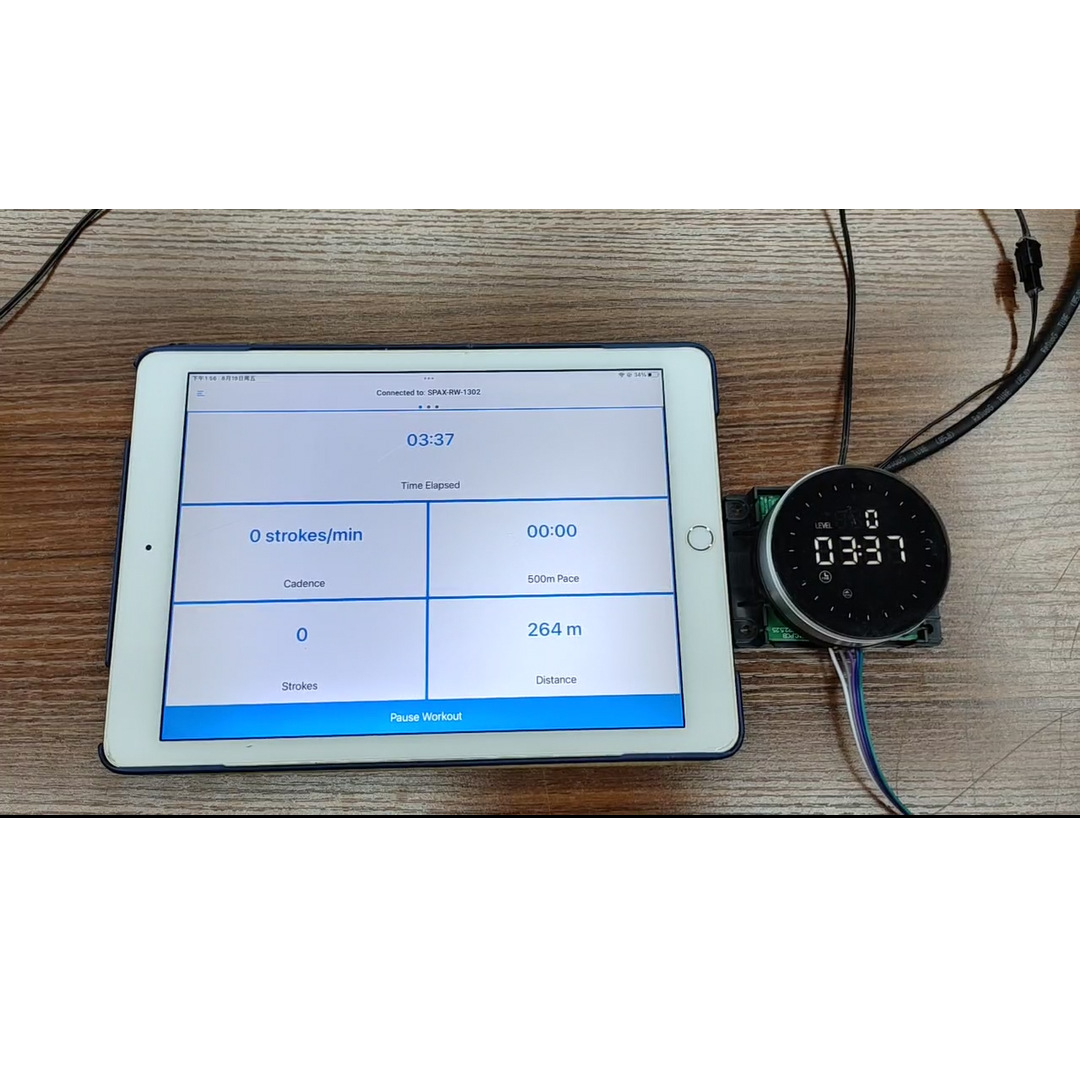 Rowing machine dynamic bicycle counter meter electronic watch with Bluetooth app meter head knob adjustable resistance display