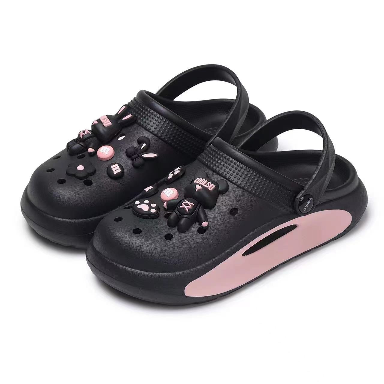 2025 Explosive Cave Shoes Women's Summer Outer Wear Soft Bottom Baotou Sandals and Slippers Women's Fashionable Thick Bottom Shoes for Shoes