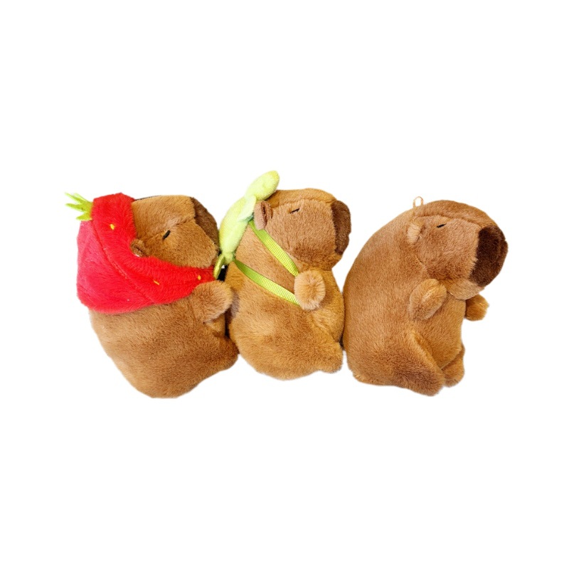 Kapibala plush toy capybara doll keychain female turtle doll schoolbag pendant claw machine doll