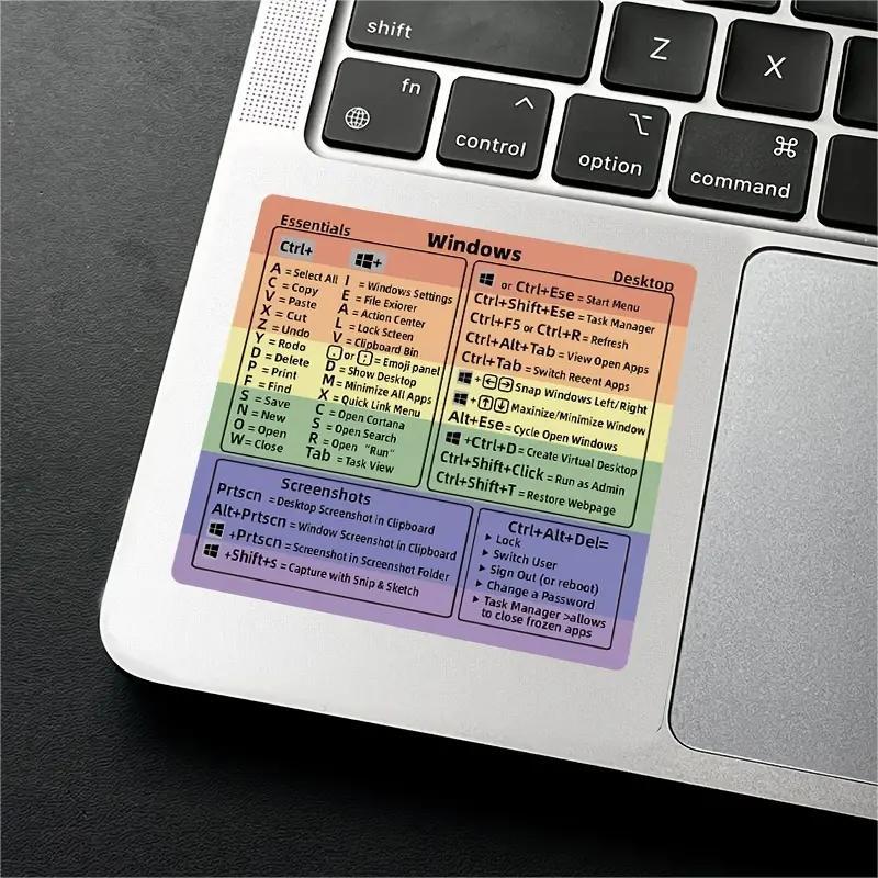 Windows/word shortcut key sticker set decorative laptop keyboard shortcut key reference tips stickers