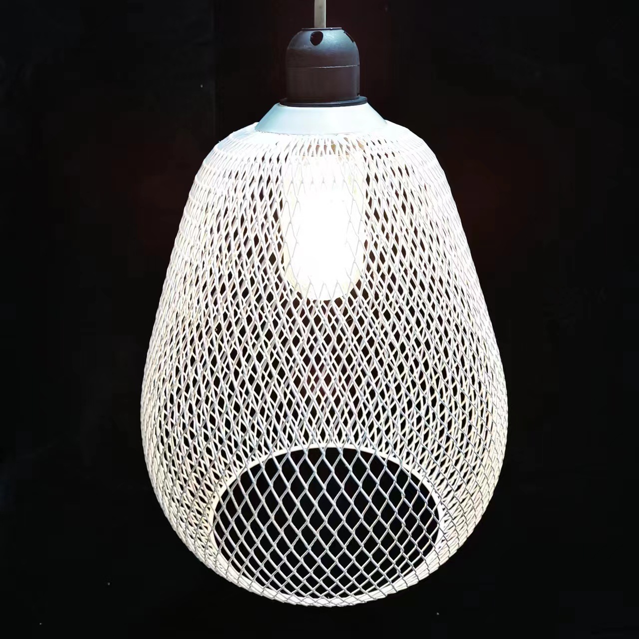 Cross-border popular mesh iron hollow simple geometric lighting accessories home milk tea shop entrance lampshade shell