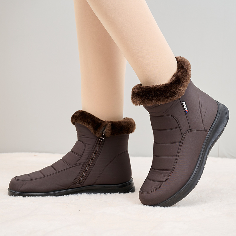 2022 foreign trade New plus size cotton-padded shoes women's fleece-lined thickened cross-border snow boots Women's rubber bottom low-top women's cotton-padded shoes