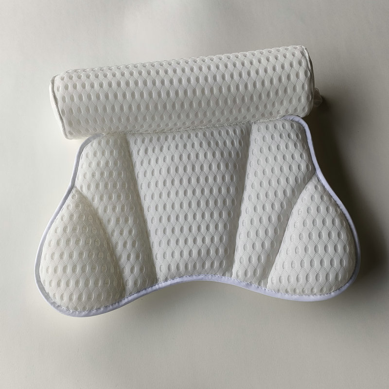 Factory spot washable butterfly Bath Pillow Head hotel bathroom suction cup pillow mesh Bath SPA pillow