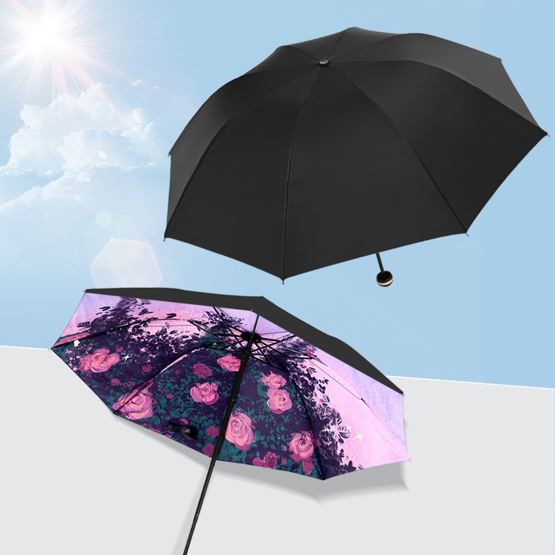 Anti-ultraviolet ladies sunny and rainy dual-use daisy double-layer vinyl sun umbrella wholesale sunshade umbrella can add LOGO