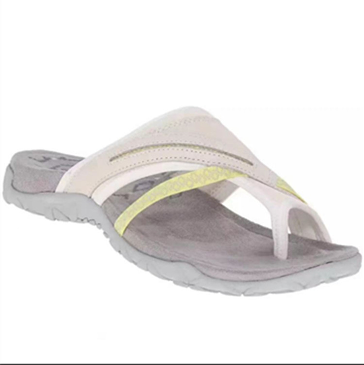 Summer women's shoes 2021 foreign trade new European and American comfortable toe flat sandals women color matching sandals and slippers women wear