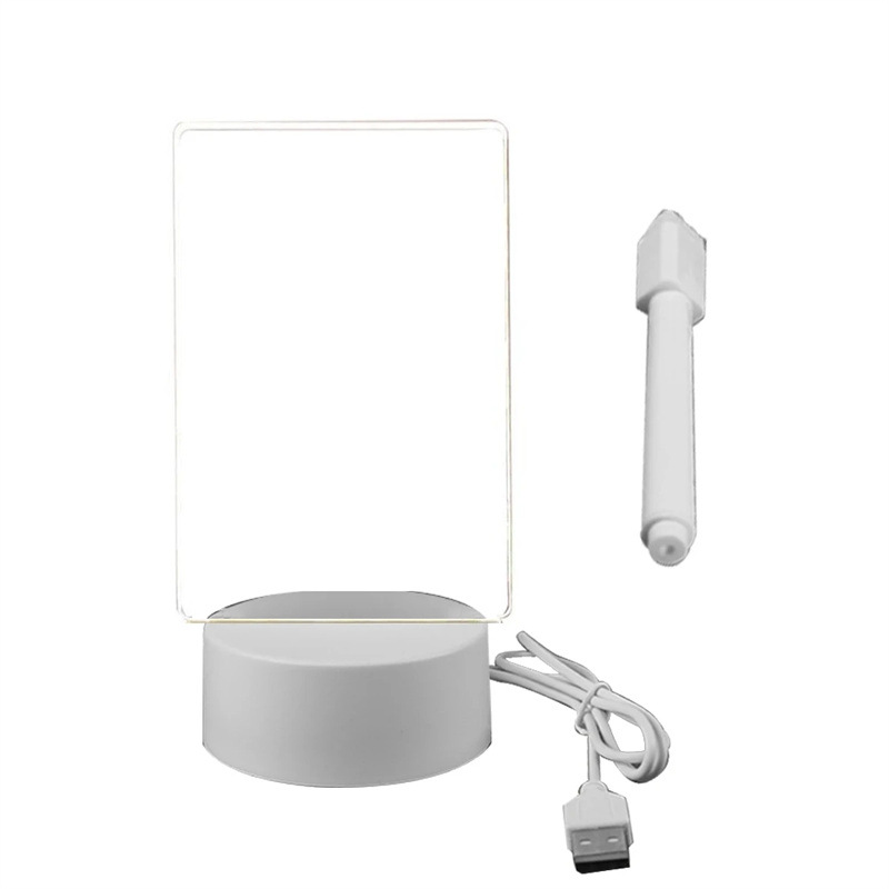 Multi-functional acrylic transparent note board luminous message board night light household ins memo reminder board