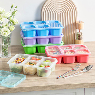 Amazon 5-box five independent sealed lunch box anti-flavor fashion lunch box four-piece lunch box
