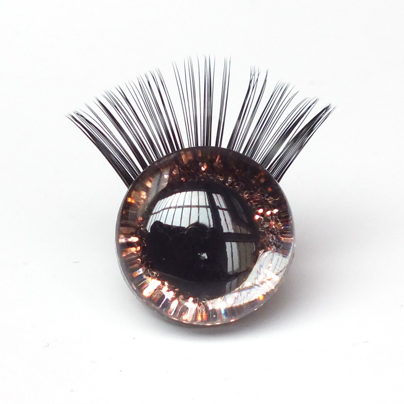 Foreign trade eyelash 12-35mm toy eye stereo eye glitter eyelash eye toy plush doll eyelash