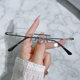 Men's Ultra Light Rimless Glasses Frame Wholesale Myopia Glasses Frame Square Glasses Finished Glasses with Speed Myopia Cut Edge