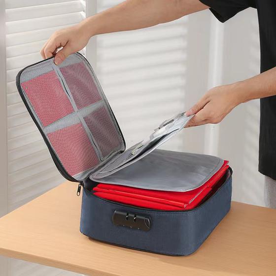 Cross-border Certificate Storage Bag Multi-layer Large-capacity Storage Bag Office Document File Storage Box Preference Bag Certificate Bag