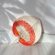 Orange-bamboo fan 30*38cm