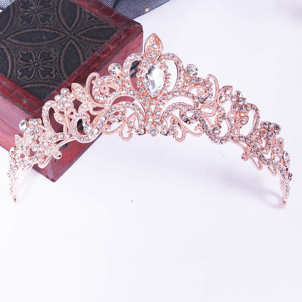 Classic Cross Border Bridal Crown Show Headwear Princess Crown Girls Hairpin Hairband Bridal Crown Wedding