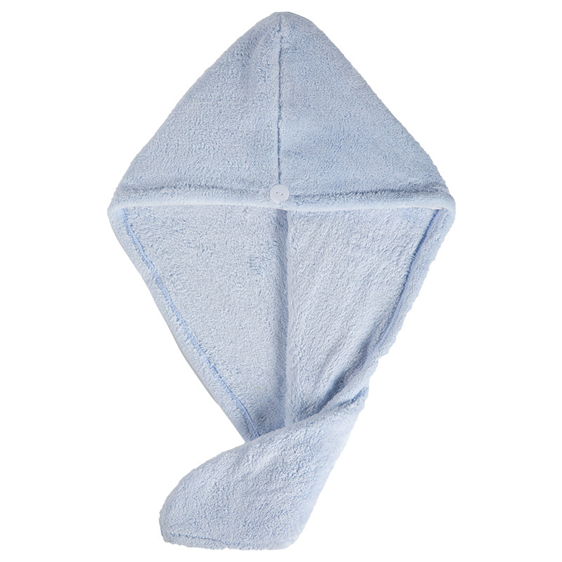 Coral Fleece Hair Drying Hat Women's Double-layer Strong Absorbent Quick-drying Thickened Extra-large Household Shower Hat Turban Towel Cross-Border