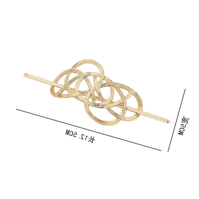 Cross-border exaggerated headdress supply lines interspersed with concave hollow retro hairpin European and American foreign trade jewelry