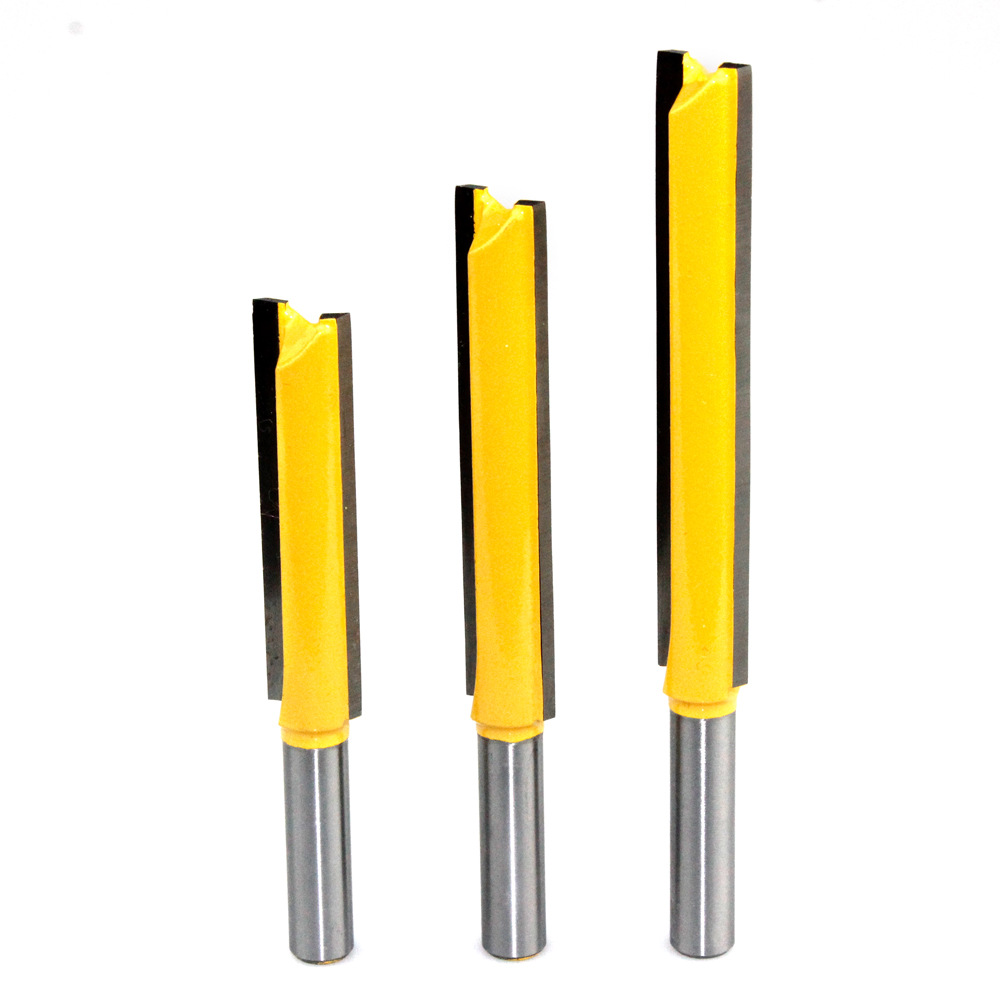 8-handle lengthened straight cutter slotting cutter double-edged straight cutter lengthened trimming machine cutter head woodworking milling cutter