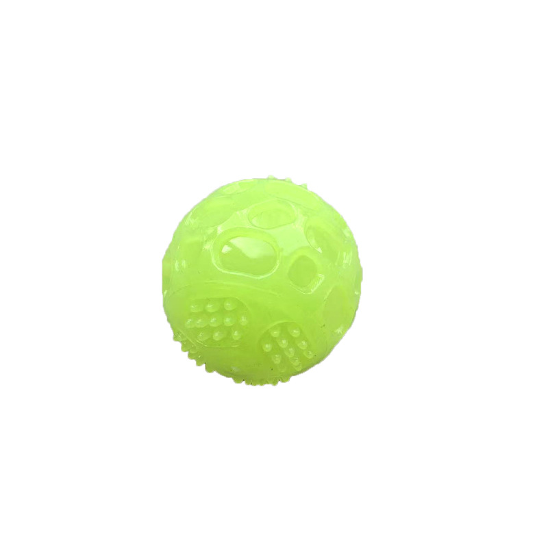 Pet toys TPR elastic luminous toy ball dog bite sound toy tooth cleaning dog toy manufacturers wholesale