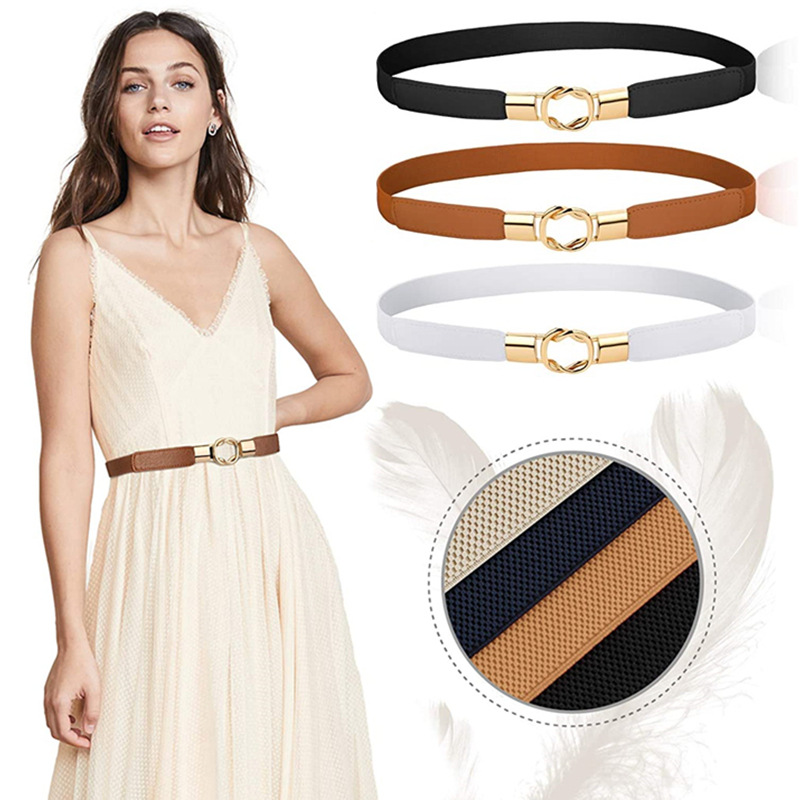 European and American Cross-border Fashion Elastic Belt Women's Dress All-match Elastic Waist Seal Decoration All-match Elastic Belt