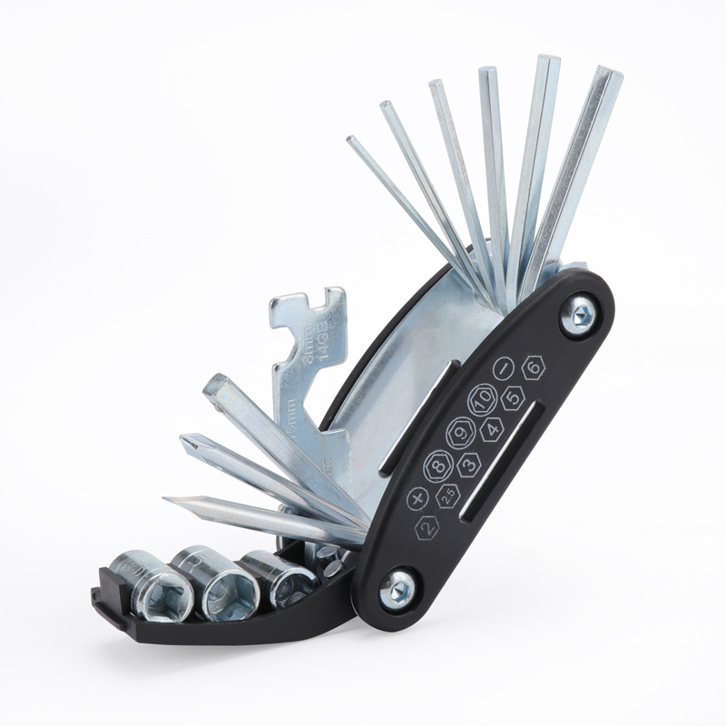 Mountain bike multifunctional folding repair bicycle tire repair tool mountain road bike wrench suit accessories