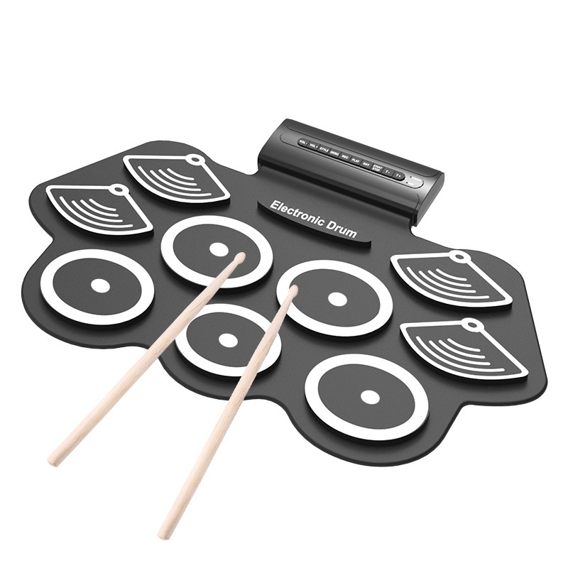 SOURCE factory hand roll electronic drum percussion instrument thickened silicone hand roll set drum jazz drum USB electronic drum