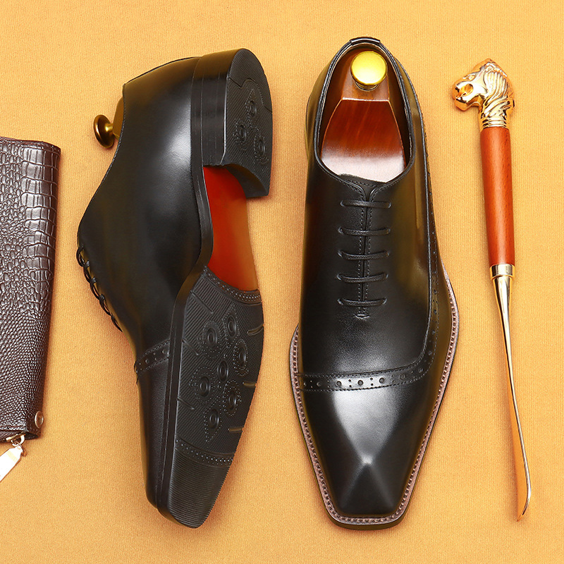 [vip for] cross-border e-commerce foreign trade leather shoes men's leather British brogue carved business dress shoes