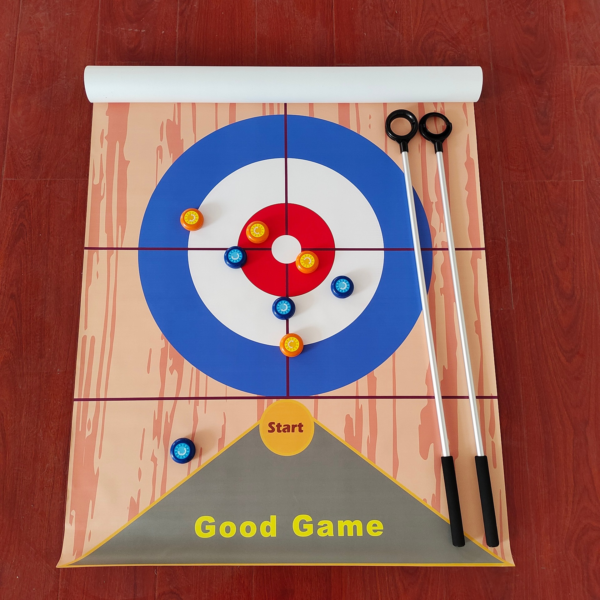Cross-border Amazon Dry Land Curling Ball Toy Company Group Building Multiplayer Party Game Shuffleboard Battle Toys
