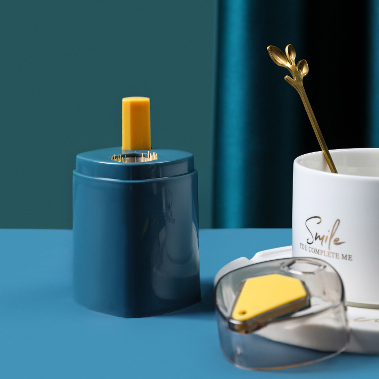 Automatic Toothpick Box Plastic Toothpick Cartridge Creative Convenient Toothpick Toothpick Bucket Household Press Toothpick Jar Bottle