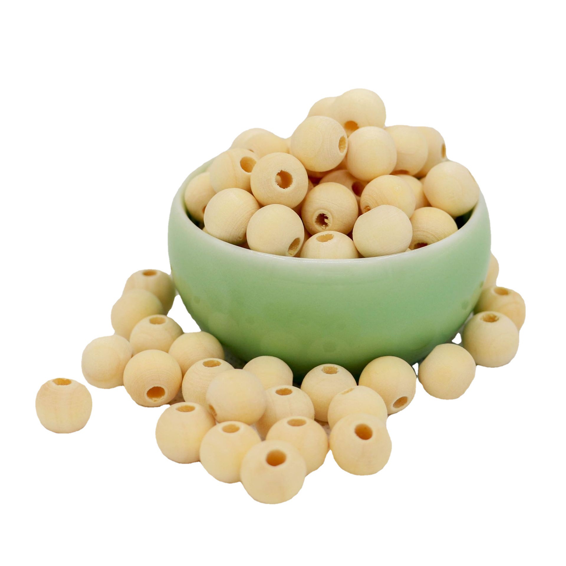Factory wholesale wooden beads 6~30MM lotus maple log color wooden beads round beads wooden loose beads jewelry accessories