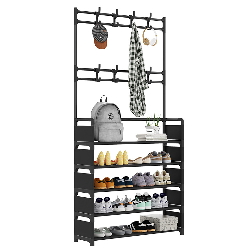 Floor hanger wholesale simple coat rack hanger dormitory household dustproof storage shoe rack multi-layer storage rack