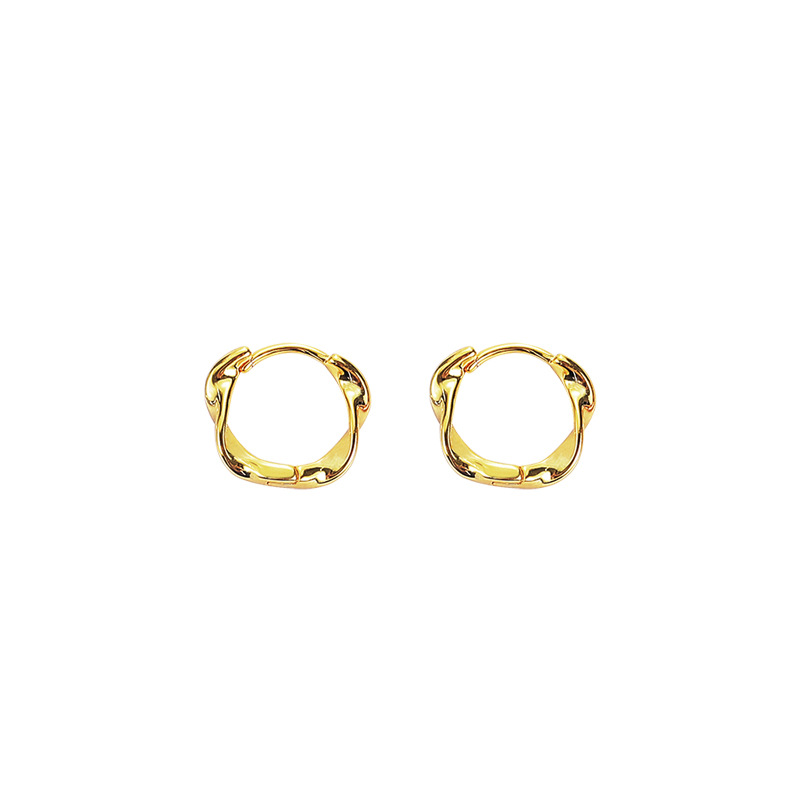 925 Sterling Silver Plated Möbius Hoop Earrings Ear Buckle Women's Simple Elegant Earrings Cold Style Ear Ring Ear Clip