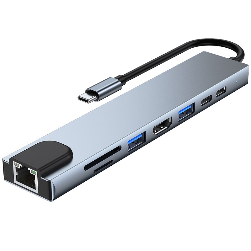 Cross-border multi-interface docking station type c hub3.0 hub usb splitter gigabit five-in-one docking station